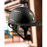 Produktbild von OneK Reithelm Xtreme Matt Chrome Pipe Schwarz