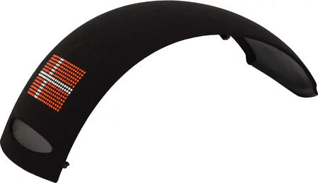 Produktbild von OneK Top Panel mit Dänemarkflagge aus Strasssteinen für Reithelm in Schwarz