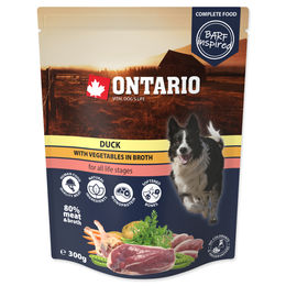 Ontario Hundefutter Ente mit Gemüse in Sauce Monoprotein ohne Farb- oder Konservierungsstoffe 300g – Bild 1 von 1
