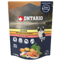 Produktbild von Ontario Katzenfutter Lachs mit Erbsen in Sauce 300g monoprotein ohne Farbstoffe und Konservierungsstoffe