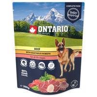 Produktbild von Ontario Rindfleisch mit Gemüse in Sauce für Hunde 300g ohne Farbstoffe und Konservierungsstoffe