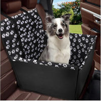 Produktbild von Ophy Hunde-Autositz und Autoschondecke aus wasserabweisendem Oxford-Gewebe mit Sicherheitsgurt Schwarz 57x57x33 cm