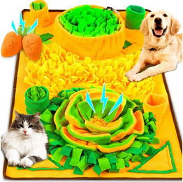 Ophy Schnüffelmatte in Karottenform als interaktives Intelligenzspielzeug für Hunde und Katzen aus Oxford-Gewebe, Orange – Bild 1 von 1