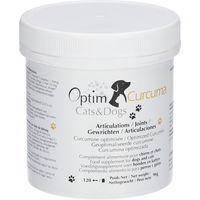 Produktbild von OPTIM Curcuma Kurkuma Pulver für Hunde und Katzen zur Unterstützung der Gelenke 96g