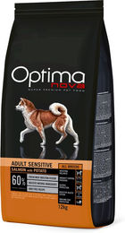 Produktbild von Optimanova Adult Sensitive Hundetrockenfutter Lachs und Kartoffel 12 kg