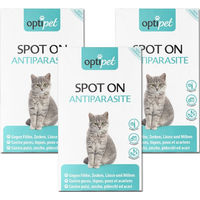 Produktbild von OptiPet Spot On für Katzen gegen Flöhe, Zecken, Milben und Läuse 18x 1ml Pipetten - 18 x 1 ml