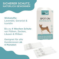 Produktbild von OptiPet Spot On Parasitenschutz für Hunde gegen Flöhe, Zecken, Läuse und Milben 12x1ml