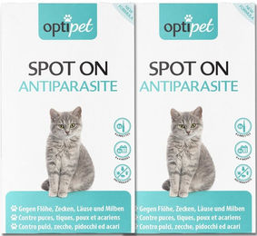 OptiPet Spot On Parasitenschutz für Katzen Adult gegen Flöhe, Zecken, Milben und Läuse - 12 x 1 ml – Bild 1 von 13
