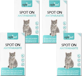 OptiPet Spot-On Parasitenschutz für Katzen gegen Flöhe, Zecken, Milben und Läuse 24x1ml - 24 x 1 ml – Bild 1 von 13