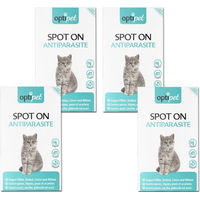 Produktbild von OptiPet Spot-On Parasitenschutz für Katzen gegen Flöhe, Zecken, Milben und Läuse 24x1ml - 24 x 1 ml
