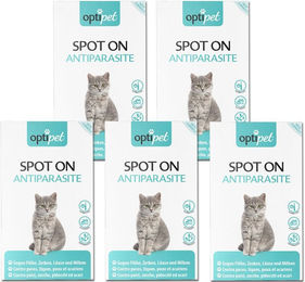 OptiPet Spot On Parasitenschutz für Katzen gegen Flöhe, Zecken, Milben und Läuse 30x1ml - 30 x 1 ml – Bild 1 von 13