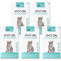 Produktbild von OptiPet Spot On Parasitenschutz für Katzen gegen Flöhe, Zecken, Milben und Läuse 30x1ml - 30 x 1 ml