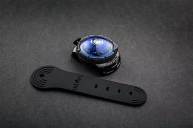 Produktbild von Orbiloc Dual Safety Light Hundehalsband Blau wasserdicht aus Kunststoff