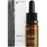 Produktbild von ORGANIC ELEMENTS RELAX-Tropfen zur Beruhigung für Hunde und Katzen mit Haut & Fell Pflege
