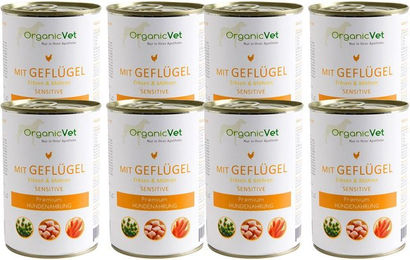 Produktbild von OrganicVet Bio Hundefutter Sensitive Geflügel 400g