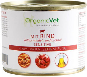 OrganicVet Katzen Schonkost Sensitive Rind und Geflügel in Sauce 1000g – Bild 1 von 1