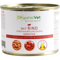 Produktbild von OrganicVet Katzen Schonkost Sensitive Rind und Geflügel in Sauce 1000g
