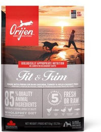 Orijen Fit & Trim Hundefutter mit Huhn Truthahn und Fisch getreidefrei zur Gewichtskontrolle 12 kg - 2 x 6 kg – Bild 1 von 2