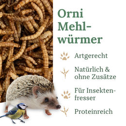 Orni Getrocknete Soldatenfliegenlarven Insektenfutter für Reptilien 1000g – Bild 1 von 3