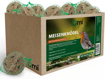 Orni Meisenknödel mit Sonnenblumenkernen für Wildvögel 100 Stück im Netz – Bild 1 von 8