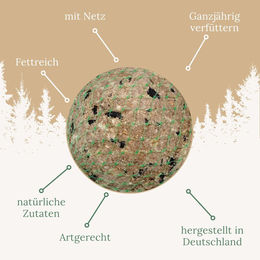 Orni Riesen Meisenknödel mit Sonnenblumenkernen für Wildvögel 500g – Bild 1 von 6