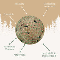 Produktbild von Orni Riesen Meisenknödel mit Sonnenblumenkernen für Wildvögel 500g