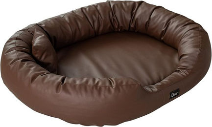 Orthopädisches Hundebett exclusive BED Nancy aus Kunstleder in Braun Größe L – Bild 1 von 11