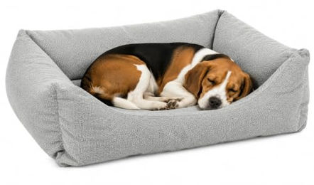 Orthopädisches Hundebett und Katzenbett Flamingo Baleno in Grau mit Memory Foam und abnehmbarem Bezug 80 x 67 x 22 cm – Bild 1 von 2