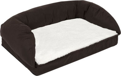 Produktbild von Orthopädisches zooplus Hundebett mit Memory Foam für Senior Hunde eckig Braun Weiß L 115 x B 70 x H 32 cm