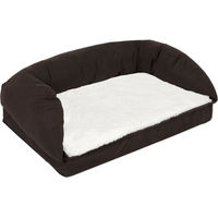 Produktbild von Orthopädisches zooplus Hundebett mit Memory Foam für Senior Hunde eckig Braun Weiß L 115 x B 70 x H 32 cm