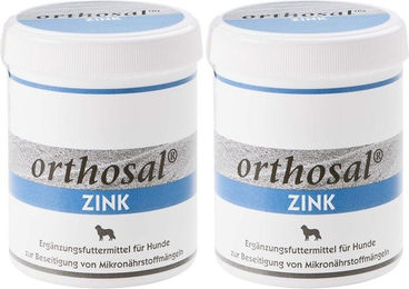 Produktbild von orthosal ZINK DOG Mineralfutter Pulver für Hunde zur Unterstützung von Haut und Fell 300g