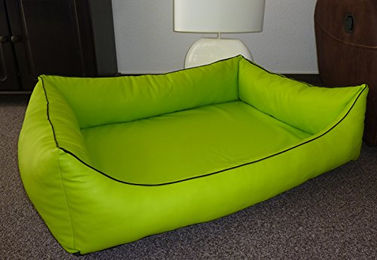 Produktbild von Ortopedico Orthopaedisches Hundesofa aus Kunstleder mit Viscoschaum Matratze 80 x 60 cm Grün