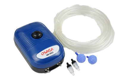 Osaga Membranbelüfter MK 9502 Set 5 regelbare Teichluftpumpe für Fische mit Schlauch und Belüfterstein in Blau – Bild 1 von 2