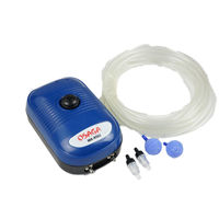 Produktbild von Osaga Membranbelüfter MK 9502 Set 5 regelbare Teichluftpumpe für Fische mit Schlauch und Belüfterstein in Blau