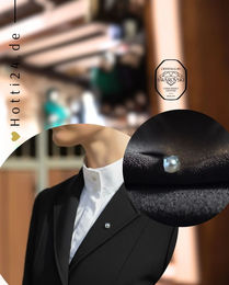 Produktbild von Otto Schumacher Anstecker Pin mit Swarovski Perlen in Blattform Weiß