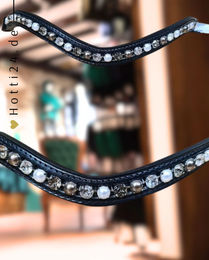 Produktbild von Otto Schumacher Stirnriemen Swarovski Crystal Black aus Kunstleder 8mm