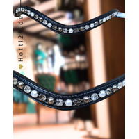 Produktbild von Otto Schumacher Stirnriemen Swarovski Crystal Black aus Kunstleder 8mm