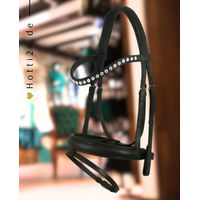 Produktbild von Otto Schumacher Trense Black Line aus Leder inklusive Zügel in Schwarz