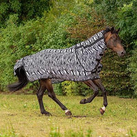 Produktbild von Outdoor-Fliegendecke COMFORT FLEXI ZEBRA aus Polyester in Schwarz-Weiß