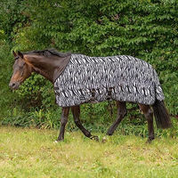 Produktbild von Outdoor-Fliegendecke COMFORT FLEXI ZEBRA aus Polyester in Schwarz Weiß Bunt 125 cm