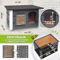 Produktbild von Outentin Kratzbaum für Katzen aus Holz in Grau