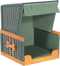 Produktbild von Outsunny Hundestrandkorb mit herausnehmbarer Sitzgarnitur aus Holz in Grün 83x82x109 cm