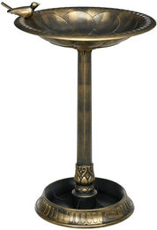 Outsunny Vogeltränke stehend aus Kunststoff für Wildvögel in Bronze 50x50x72cm – Bild 1 von 5