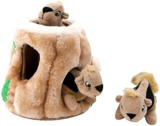 Outward Hound Hide A Squirrel Intelligenzspielzeug Plüsch für Hunde Braun Medium – Bild 1 von 8