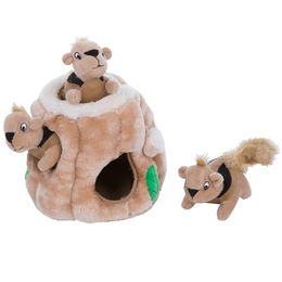 Outward Hound Hide-A-Squirrel Intelligenzspielzeug Plüsch-Hundespielzeug mit Eichhörnchen Größe S Braun – Bild 1 von 8