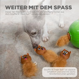 Outward Hound Nina Ottosson Plüsch Ersatz Chipmunk Spielzeug für Snuffle N Treat Hund Ball Puzzle 3er Pack – Bild 1 von 3