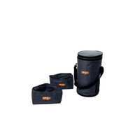 Produktbild von Owney Tour Set Hundfutter-Tasche mit 2 Faltnäpfen aus Polyester in Schwarz und Grau