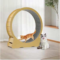Produktbild von oyajia Katzenlaufrad Intelligenzspielzeug aus Holz mit 100cm Innendurchmesser und Sicherheitsschloss