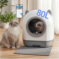 Produktbild von oyajia Katzentoilette XXL selbstreinigendes Katzenklo mit Aromabox und Matte in Weiß