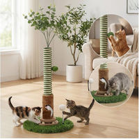 Produktbild von oyajia Kratzbaum mit Holzkugel und Sisal für Katzen in Grün
